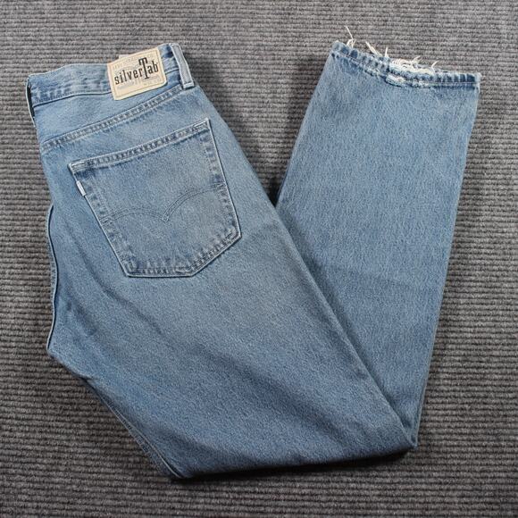 Levi’s SilverTab Jeans Mens W32 L32 Light Wash Straight 100% Cotton - Picture 1 of 12